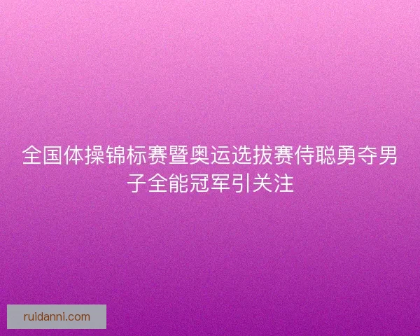 全国体操锦标赛暨奥运选拔赛侍聪勇夺男子全能冠军引关注