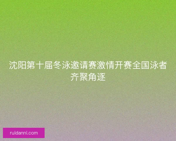 沈阳第十届冬泳邀请赛激情开赛全国泳者齐聚角逐
